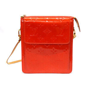 Louis Vuitton Mott Shoulder Bag Handbag Vernis Patent Enamel Red